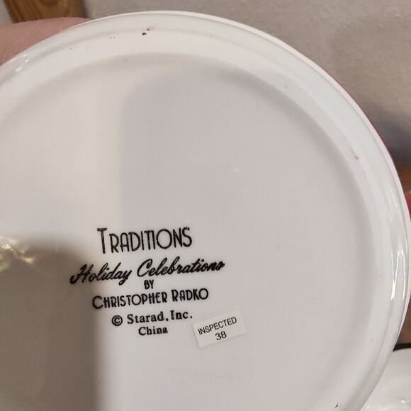 Vintage Traditions Christopher Radko Christmas Santa Teapot & Cup Set - Picture 11 of 11